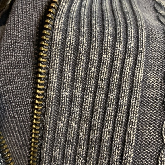 INC International Concepts Women’s Distressed Zip Front Cableknit Sweater M NEW - Picture 5 of 7